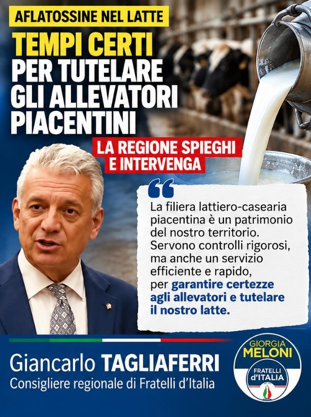 Grafica sul latte e i tempi delle analisi delle aflatossine, con Giancarlo Tagliaferri